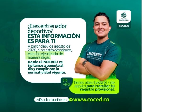 INDERBU informa sobre nueva reglamentación del COCED para entrenadores deportivos en Colombia