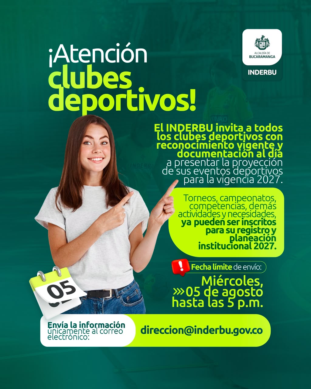 ¡Atención Clubes Deportivos! Les invitamos a proyectar sus eventos 2027
